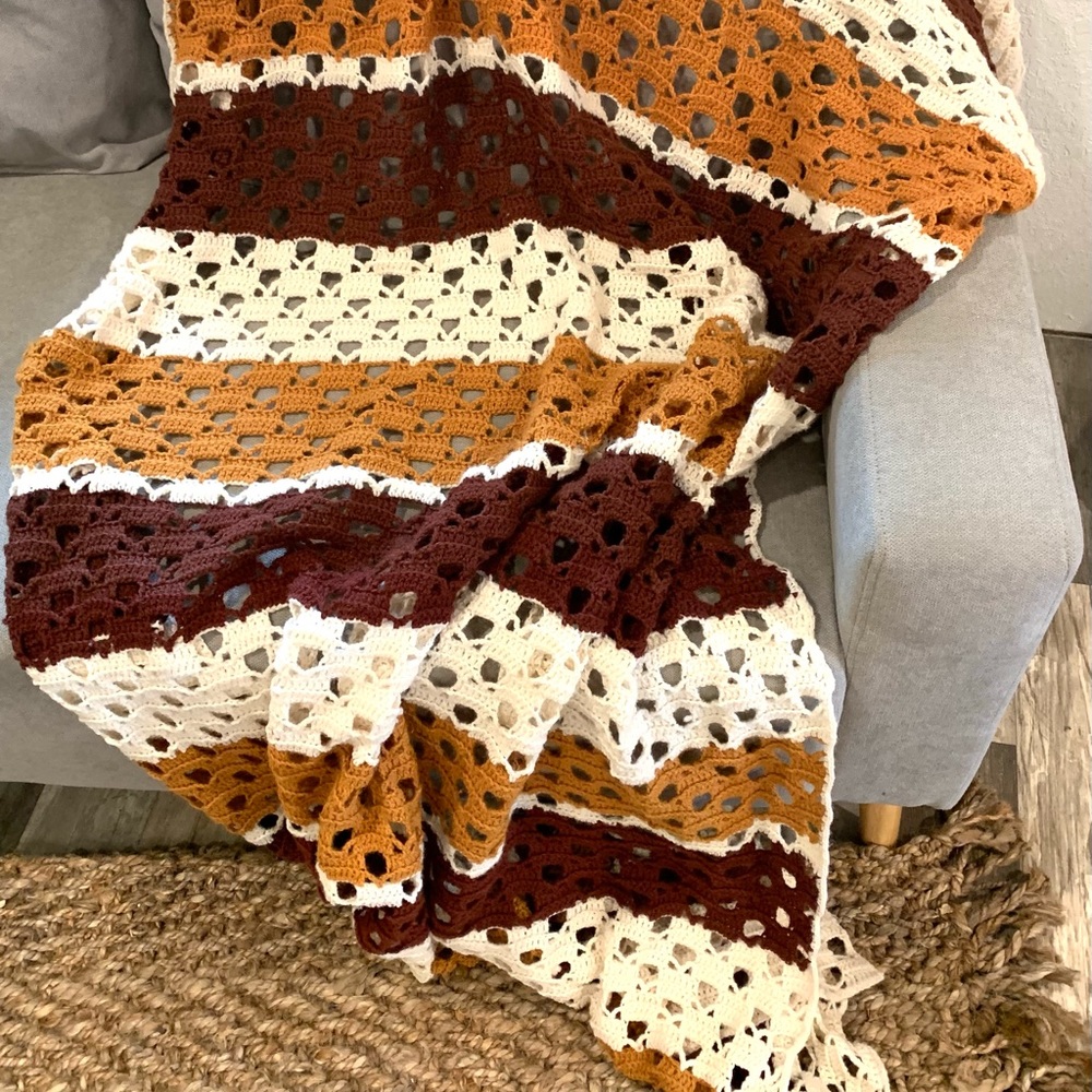 Vintage Afghan Crocheted blanket